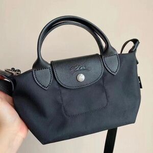 Longchamp Black Crossbody Mini Le Pliage Nylon Bag